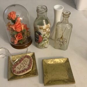 Vases, candle holders and hearts